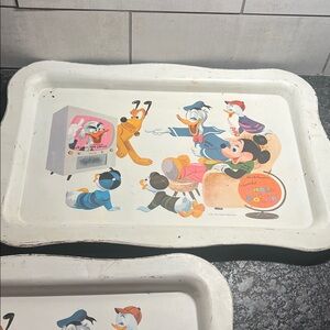 Vintage Wonderful World of Color Disney Character Serving Trays. Set of 2
